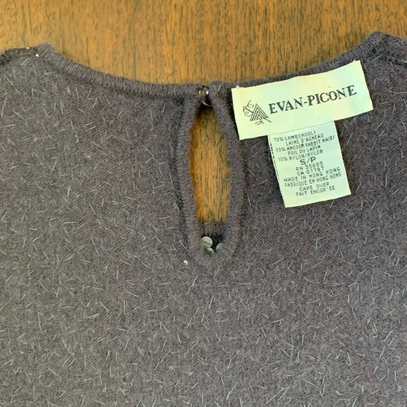 Vintage 90’s Sequined Wool/Angora Sweater/Vest, Sz SP - Picture 11 of 11